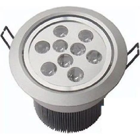 TRADE SHOP - Faretto Led 9w Ad Incasso Orientabile Spot A Molle Con Alette Luce 220v Driver - -Bianco Caldo      -