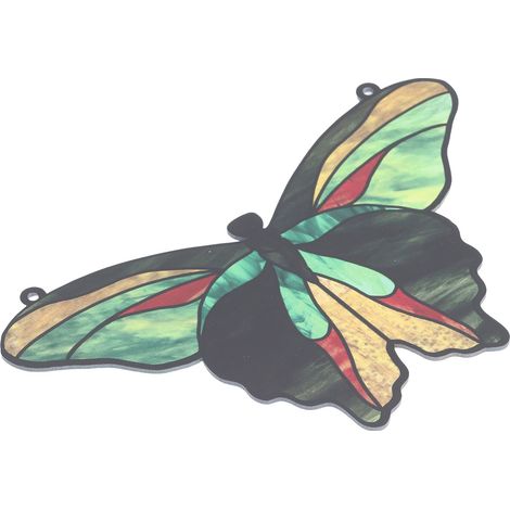 Buntglasfenster-Ornament, doppelseitig, farbenfrohe Buntglasfensterdekoration mit 50 cm dünnem Kettensauger TYU175 (1/5)