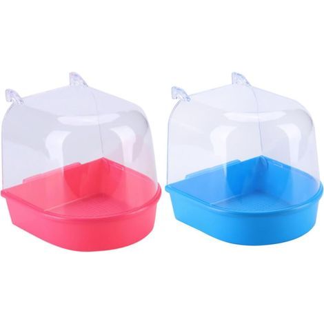 Lot de 2 baignoires pour perroquets - En plastique (1/5)