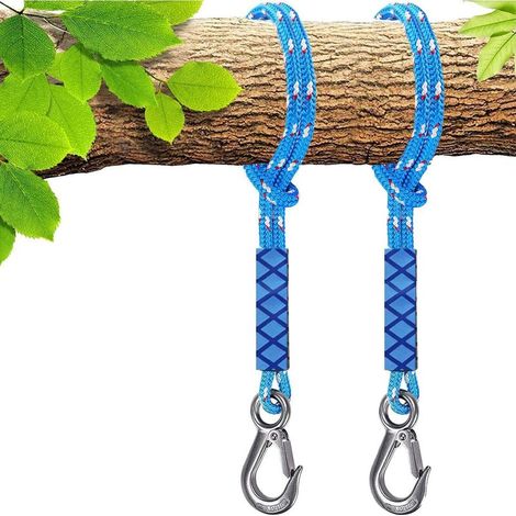 2er-Packung Befestigungsseile für Schaukelbäume, 0,6 m langes Aufhängeseil mit Karabinern, Befestigungsseil für Hängematten im Innen- und Außenbereich mit Haken (1/5)