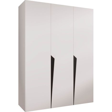 Armoire Hartford 604, Blanc, 202x150x52cm, Portes d'armoire: Avec des charnières, Nombre d'étagères: 0 (1/5)