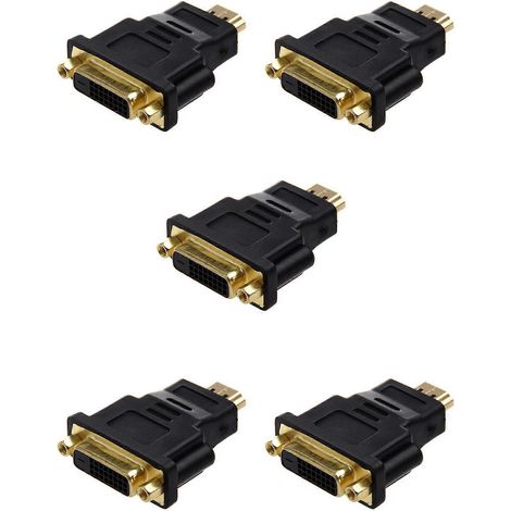Adaptateur DVI 24+1 (DVI-D) femelle vers HDMI mâle (1/5)