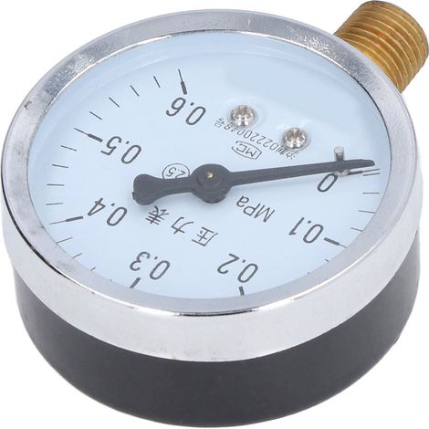 Hochpräzises 1/4-NPT-Manometer, übersichtliches Zifferblatt, Gehäuse aus Gusseisen, Wasserdruckmessgerät für die Öl- und Chemieindustrie (1/5)