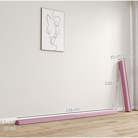 Viga de equilibrio plegable 236 cm, antideslizante, de EVA, rosa OKMYHOME (1/5)