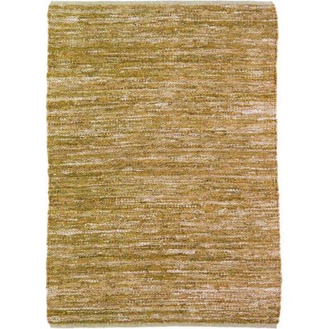 SKIN - Tapis en cuir tressé ocre 160x230 (1/4)