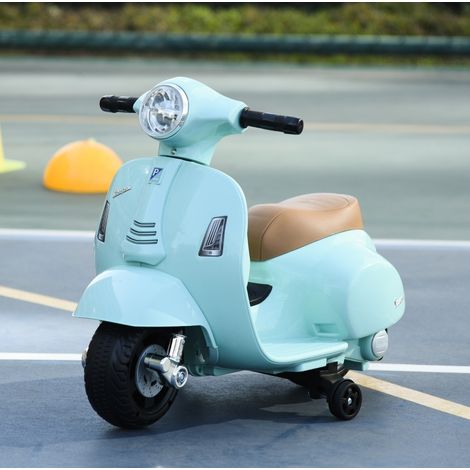Elektrisches Kinder-Motorrad unter Vespa-Lizenz, 18–36 Monate, Metall, blaugrün HAVRYA (1/5)