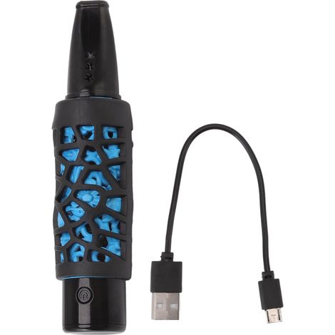 Porte-cigarette multifonction rechargeable lumineux sans cendres avec fonction d'allumage, cendrier bleu (1/5)