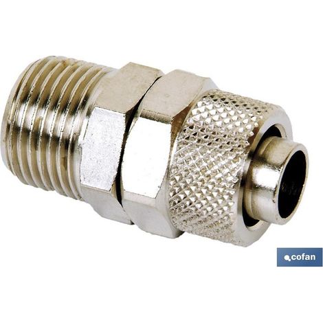 Pack de 5 unités de raccord mâle conique droit T4/2 - R1/8