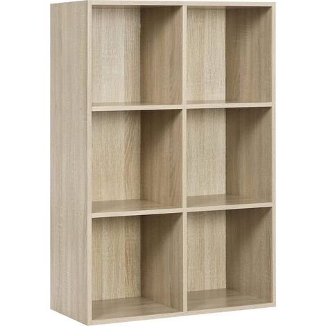 WOLTU Bücherregal Bücherschrank aus MDF Eiche 60x30x89cm (1/5)