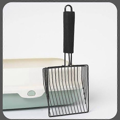 Metalen kattenbak - Diepe, snel zevende kattenbak met comfortabel handvat, ontworpen voor eigenaren van meerdere katten. (1/3)