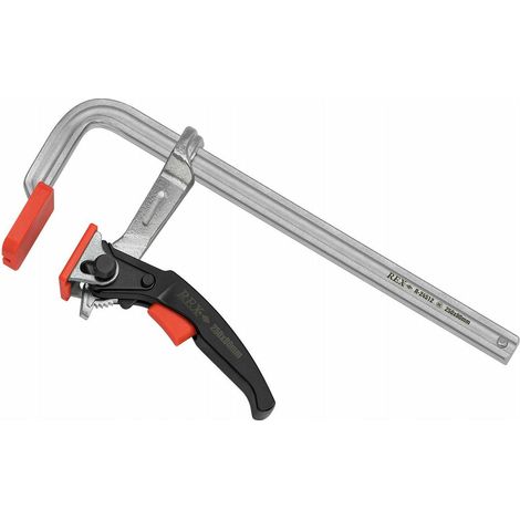 Prensa de banco 80x250mm, acero forjado, marca AR, con pasador de sujeción, ideal para carpintería, sujeción precisa y robusta para trabajos exigentes.