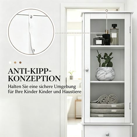 Meuble de rangement haut design, placard de salle de bain moderne, armoire colonne de stockage (1/5)