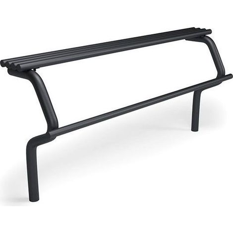 Banc pour jeunes II noir en acier galvanisé 180 cm (1/5)