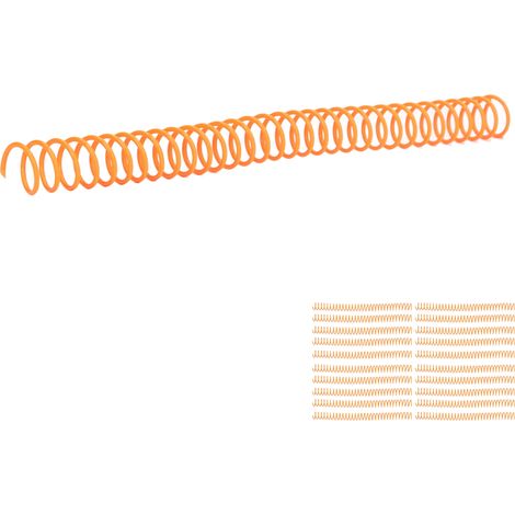 20 Kunststoff-Bindespiralen, 19 mm (3/4 Zoll), 30 Löcher, Ringe für A4- und A5-Notizbücher, orange (1/5)