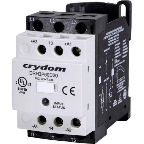 Crydom DRH3P60A20 contactor de semiconductores negro