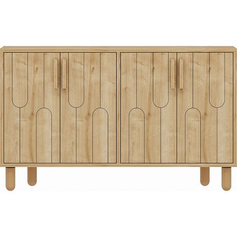 Sideboard mit 4 Türen in Holzoptik Grafikdesign120x73cm VINCI