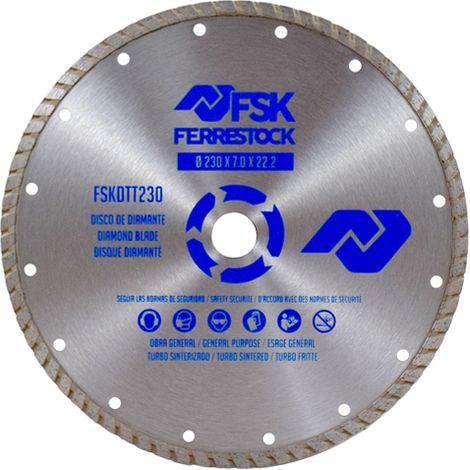 Disco de corte diamantado Ferrestock fskdtt230 230 mm turbo