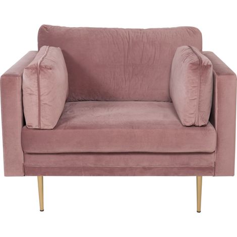Boom Sessel Velour staubigpink.
