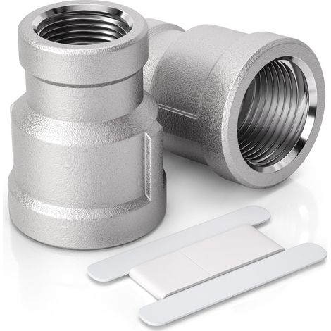 2 pièces 3/8 "femelle à 3/4" femelle BSP filetage en Acier inoxydable 304 douille hexagonale connecteur de réduction pour la Conversion de raccordement de tuyau (1/5)
