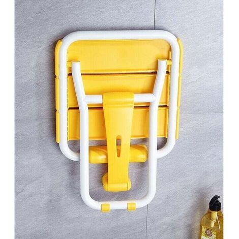 Siège de douche pliant en aluminium recouvert d'époxy jaune, siège de douche pliant de sécurité pour salle de bain, chaise de douche pour personnes âgées, banc de douche pliant, tabouret pour changer (1/4)
