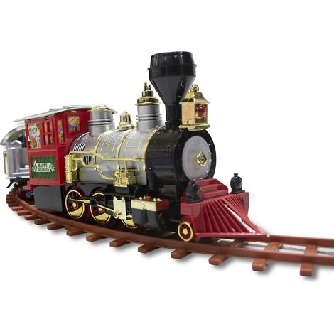 258108 Tren para árbol de Navidad a pilas con luces y sonidos 36 piezas 80x19 cm (1/5)