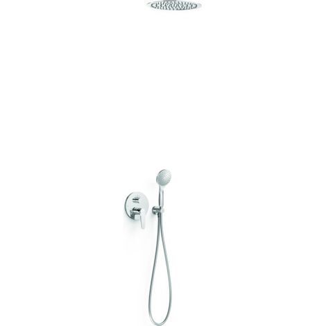 Kit mitigeur encastré 2 voies Rapid‑box pour douche Flat Chrome - TRES 20438005