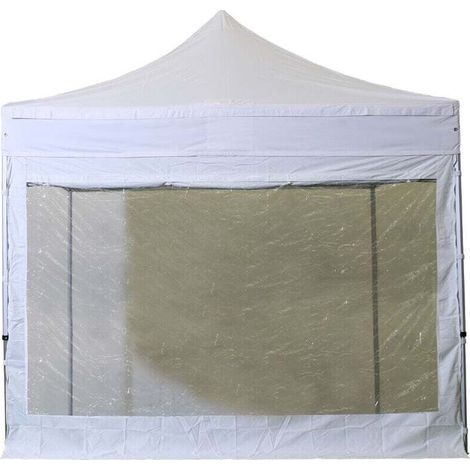 3m Bâche grand fenêtre panoramique PVC 580g/m² Blanc (1/2)