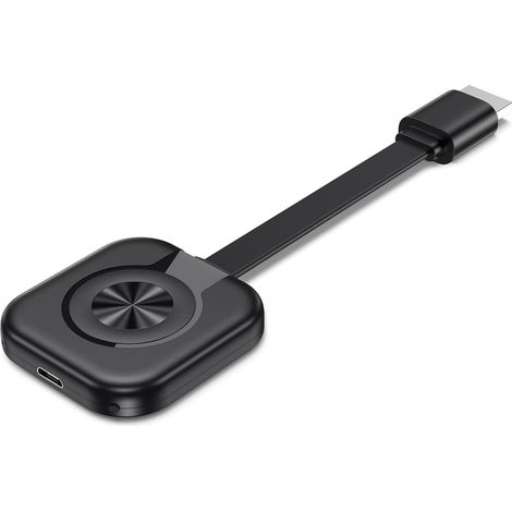 Adaptador HDMI Inalámbrico - Transmisor Miracast DLNA AirPlay - Compatible iPhone Android Windows Mac - 1080p - Para Televisor Monitor Proyector - 1 Unidad (1/5)