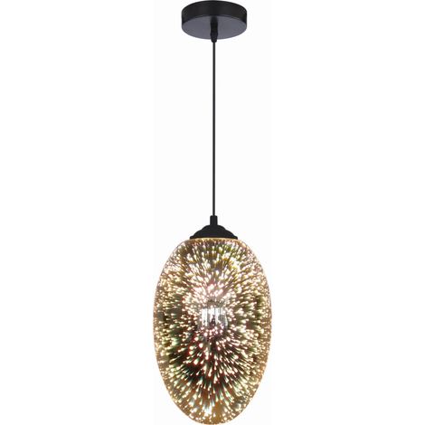 Lampada a sospensione Candellux Galactic nera Ø20 cm (1/2)