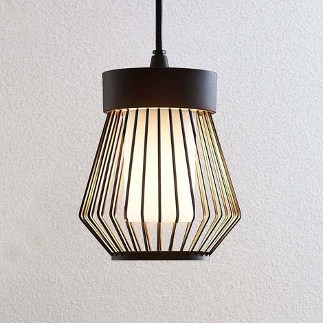 [GEBRAUCHT] B-Ware Lindby Außenpendelleuchte Vajana LED Gartenlampe dimmbar schwarz IP44 Ø19cm 80cm (1/2)