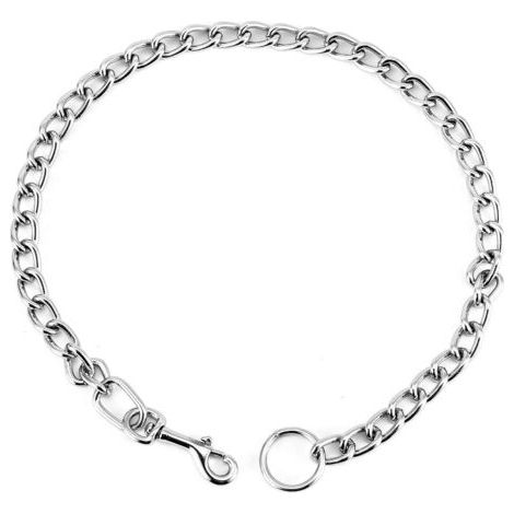 Collier de Dressage pour Chien Collier Étrangleur Réglable en Acier Solide Chaîne Serpent en Métal pour Animaux Domestiques(60cmx4.0mm) (1/5)