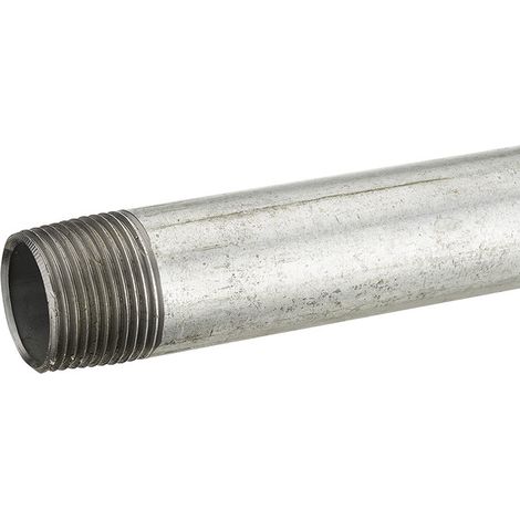 Noyon & Thiebault – Tube fer galvanisé 2m Mâle 1" (26x34) – Résistance à la corrosion jusqu'à 25 bar – Conduit eau, vapeur, gaz, air comprimé