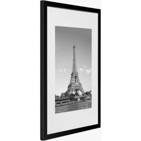 Cadre photo en avec façade en plexiglas pour montage mural 15 x 21 lot de 1 Bois Noir (1/5)