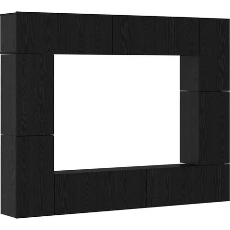 Maison Exclusive - Ensemble meuble TV 8 pcs Chêne noir Bois d'ingénierie