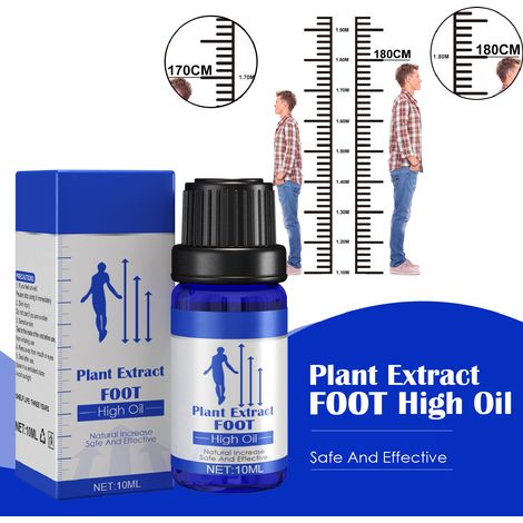 Huile Essentielle pour Croissance Osseuse 10ml - Perméabilité Élevée, Action Douce et Efficace pour Augmenter la Taille