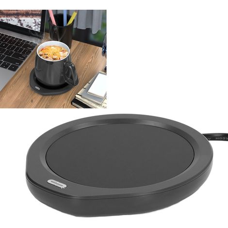 Sous-tasses isolantes pour tasses/tasses à café/tasses chauffantes/tasses chaudes/tasses chaudes/tasses chaudes/chauffe-tasses de bureau, norme européenne 220 V, noir (1/5)
