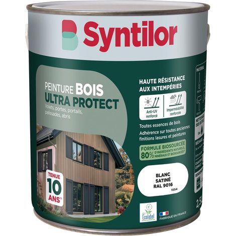 Vernice per legno da esterni Ultra Protect SYNTILOR, bianco satinato, 2,5 l SYNTILOR (1/5)