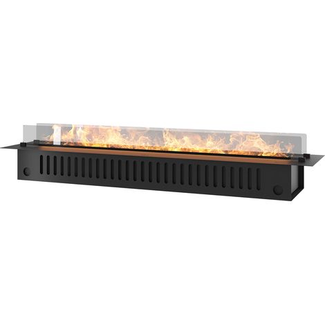Camino a Vapore Elettrico da Incasso 180x48,5x33 cm Invapo Insert con Ricarica Automatica e LED RGB Nero