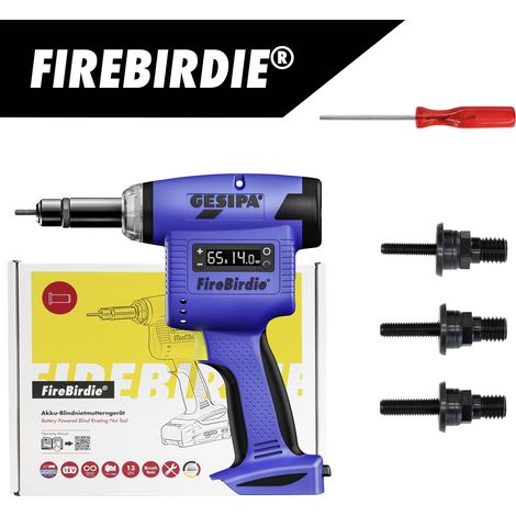 Gesipa FireBirdie 2151862 Akku-Blindnietpistole 18 V 2 Ah Li-Ion bürstenlos, ohne Akku, ohne Ladege
