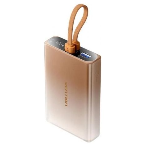 Vention batería externa Powerbank 10000 mAh 22,5W USB-C Lightning USB-A, color Oro