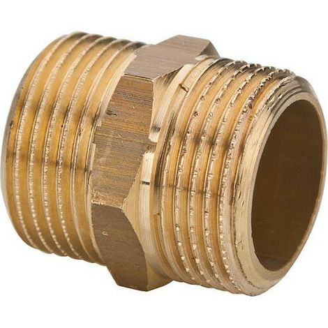 Doppelnippel aus Messing 1 1/2"