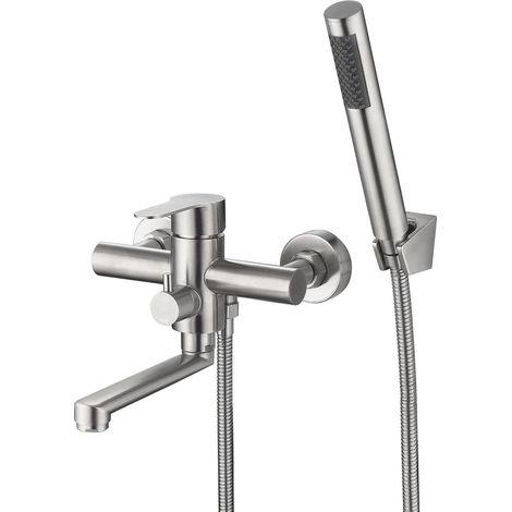 Robinet de baignoire avec douche à main systèmes de douche robinet de douche avec bec 18cm monocommande mitigeur pour salle de bain