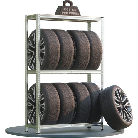 Scaffale porta gomme 795kg metallo 180x120x40cm (1/6)