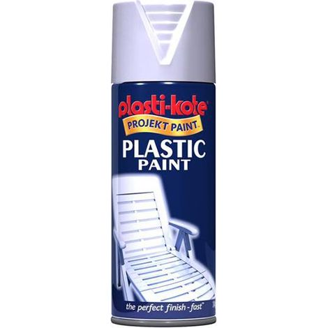 Plastic Paint Spray White Gloss 400ml (1/3)
