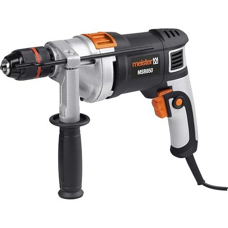 Meister Schlagbohrmaschine 850 W, MSB850 - Schnellspannbohrfutter - Drehzahl-Vorwahl - Zusatzhandgriff & Tiefenanschlag