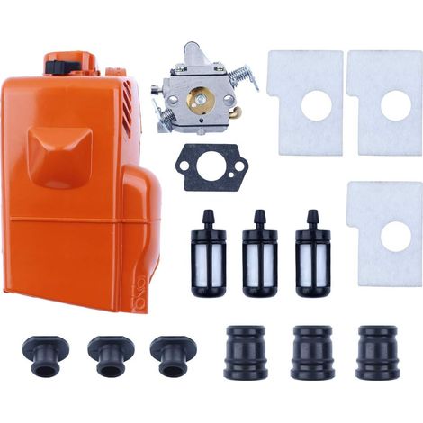 Couvercle de filtre à air de cylindre supérieur Kit de tampon annulaire de carburateur Filtre à carburant Compatible STIHL MS170 MS180 017 018 Tronçonneuse à essence Pièces de rechange (1/5)