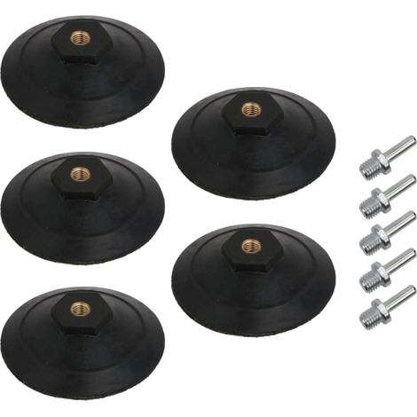5x Trade-Shop Klett Schleifteller Aufnahmeteller Haftteller Ø100mm mit M14 Spanndorn für Elektrowerkzeuge Schleifmaschinen Bohrmaschinen Akkuschrauber (1/2)