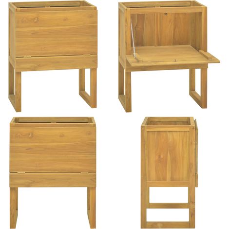 Badschrank 60x40x75 cm Massivholz Teak - Badschrank - Teekholzmöbel - Badezimmermöbel - Aufbewahrungsraum - Garderobe - Home & Living