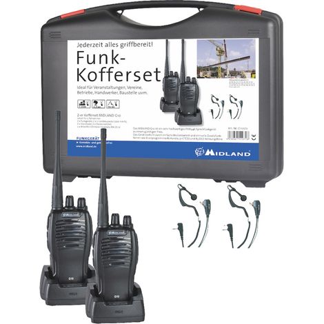 Midland G10 Pro PMR 2er Handwerker-Koffer C1107.S1 Emetteur-récepteur PMR jeu de 2 (1/5)