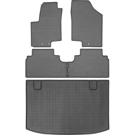 Set di tappetini in gomma per auto e tappetino per bagagliaio per Hyundai ix20 Minivan dal maggio 2010 al 2019.